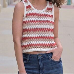 Sadie & Sage crochet cropped tank